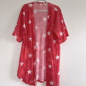 Red and white stars cardigan